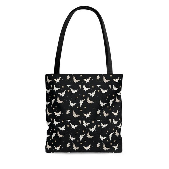 Bats Tote Bags, Stars Totes, Canvas Tote Bag, Shopping Bag, Gift For Women Totes - Picture 7 of 10